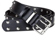 samtree studded grommet square leather men's accessories logo