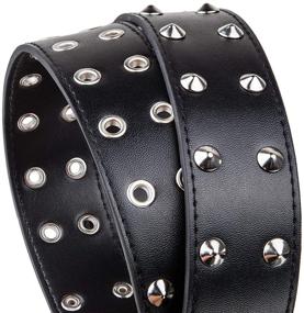img 2 attached to Samtree Studded Grommet Square Leather Men's Accessories