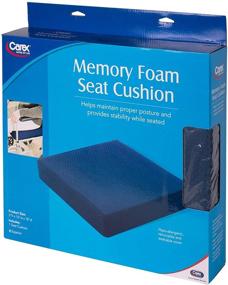 img 1 attached to 🪑 Memory Foam Seat Cushion by Carex - Office Chair & Wheelchair Cushion - Comfortable Chair Pad, 18"x16"x3" - Enhance Your Seating Experience!