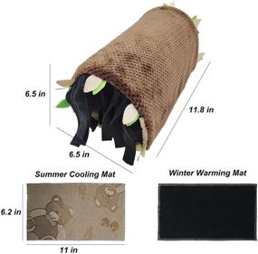 img 3 attached to 🌳 Forest Leaf Hideout Bedding: Pet Small Animal Tunnel House for Chinchillas, Hedgehogs, Rats, Sugar Gliders - Play Tube Toy Hideaway for Playing, Sleeping, Hunting, Resting