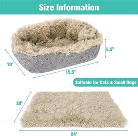 img 3 attached to SCENEREAL 2-in-1 Self-Warming Cat Bed Mat for Small Cats and Dogs - Soft Plush Mat 🐶 with Non-Slip Bottom, Washable Pet Mat for Cozy Autumn and Winter Indoor Snooze Sleeping for Kittens and Puppies