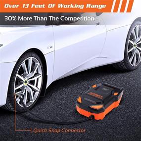 img 1 attached to 🚗 2020 Портативный насос для автомобилей Autobots - 12-вольтный накачиватель для шин с цифровым датчиком давления - идеально подходит для автомобилей, автомобильных и велосипедных шин - в комплекте шланг и аксессуары.