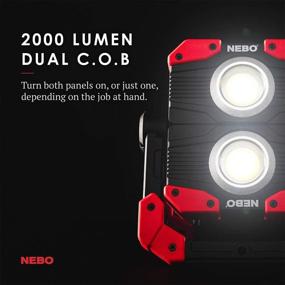 img 3 attached to 💡 NEBO OMNI 2K Work Light: 2000 Lumen Portable Work Light Flashlight with USB Power Bank