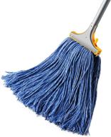 🧹 yocada heavy duty cotton loop-open wet string mop - industrial grade, 61in long with iron pole - for commercial floor cleaning of hardwood, ceramic, marble, tile, laminate - ideal for home kitchen logo