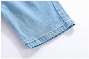 img 2 attached to 🩳 ZiweiStar Toddler Kids Cute Denim Shorts - Elastic Waist, Ripped, Summer Casual Pants for Boys and Girls, Ages 2-8T
