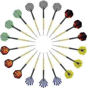 img 4 attached to 🎯 KATIZO Steel Tip Darts Set - 18 Pcs Premium Professional Metal Tip Darts with Flights & Tools – 6 Shapes Metal Darts included!