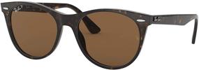 img 3 attached to Stylish Ray-Ban Wayfarer Sunglasses with Striped Polarized Lenses - Top-notch Eye Protection!
