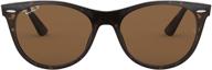stylish ray-ban wayfarer sunglasses with striped polarized lenses - top-notch eye protection! logo