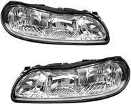 🚘 quality headlight assembly for 1997-2003 chevy malibu & 1997-1999 oldsmobile cutlass logo