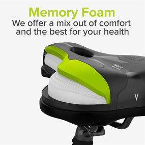 img 2 attached to 🚲 Velmia Memory Foam Bike Seat optimizes Comfort I Ergonomic Zone Concept for Men & Women I BMX, MTB & Road Bicycle Saddle