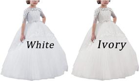 img 3 attached to 🌸 Stunning Abaowedding Flower Girls Long First Communion Dresses: Perfect for Pageants, Proms, and Ball Gowns!