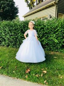 img 2 attached to 🌸 Stunning Abaowedding Flower Girls Long First Communion Dresses: Perfect for Pageants, Proms, and Ball Gowns!