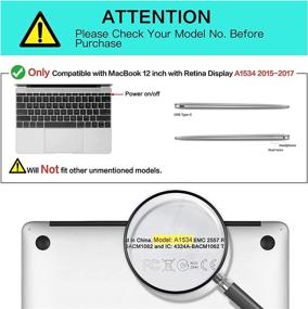 img 3 attached to MOSISO Plastic Hard Shell Case Cover Compatible With MacBook 12 Inch With Retina Display (Model A1534 Laptop Accessories