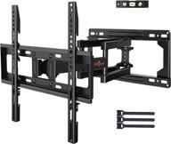 swivel articulating tv wall mount bracket with full motion extension and tilt arms - fits 26-55 inch led lcd oled 4k flat curved tv - max vesa 400x400mm, supports up to 100lbs - perlegear logo