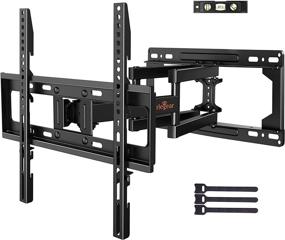 img 4 attached to Swivel Articulating TV Wall Mount Bracket with Full Motion Extension and Tilt Arms - Fits 26-55 inch LED LCD OLED 4K Flat Curved TV - Max VESA 400x400mm, Supports up to 100lbs - Perlegear