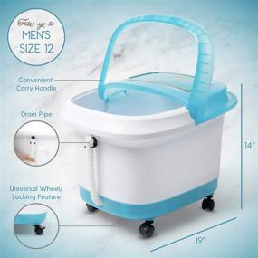 img 2 attached to 🛀 Ultimate Foot Spa Bath Massager with Heat, XL Size, Automatic Rollers, Jets & Bubbles, Detachable Massage Points - Relax and Revitalize Your Feet