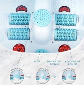 img 3 attached to 🛀 Ultimate Foot Spa Bath Massager with Heat, XL Size, Automatic Rollers, Jets & Bubbles, Detachable Massage Points - Relax and Revitalize Your Feet