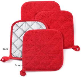 img 3 attached to 🔥 6 Pack of Heat Resistant Hot Mat Coasters - Pure Cotton Potholders Set, 7"X7" ideal for Everyday Kitchen Cooking and Baking