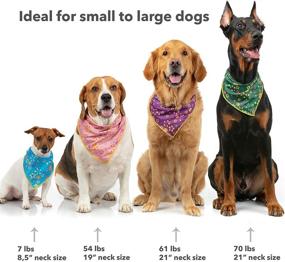 img 2 attached to 🐶 Odi Style Dog Bandana Girl - 4 Pack Silky, Soft Puppy Dog Bandanas for Stylish Floral Accessories, Scarf, Handkerchief, Bibs for Small Medium Large Dogs, Cats, Puppies & Pets