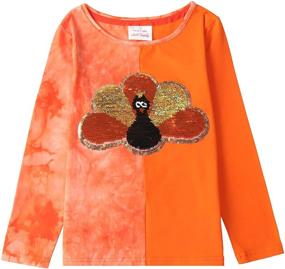 img 3 attached to Festive Thanksgiving Attire: HH Family T Shirt Tops for Girls - Clothing for Tees & Blouses