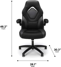 img 1 attached to Enhance Your Gaming Experience with the OFM ESS Collection High Back Racing Style Gaming Chair in Black