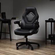 enhance your gaming experience with the ofm ess collection high back racing style gaming chair in black логотип