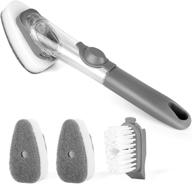 🧽 mavgv dish wand refills sponge: 1 wand + 4 replacement heads – heavy duty kitchen sink cleaning brush logo