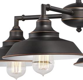 img 3 attached to 💡 Westinghouse Lighting 6343300 4-Light Iron Hill Chandelier, Oil Rubbed Bronze with Highlights and White Interior – Ideal for Indoor Spaces