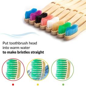 img 1 attached to 🌿 Natural Bamboo Charcoal Toothbrush: Biodegradable, Eco-Friendly, Organic Toothbrushes with Wooden Handle - Ideal for Family and Kids