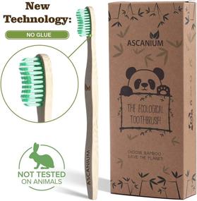 img 2 attached to 🌿 Natural Bamboo Charcoal Toothbrush: Biodegradable, Eco-Friendly, Organic Toothbrushes with Wooden Handle - Ideal for Family and Kids