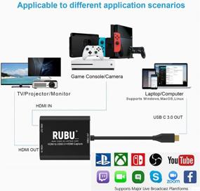 img 2 attached to 🔌 RUBU Адаптер HDMI to USB для захвата видео: запись 1080p60 с минимальной задержкой для PS5, PS4, Xbox One, Switch, Wii, DSLR.