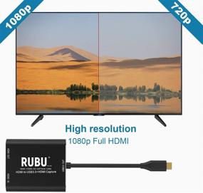 img 3 attached to 🔌 RUBU Адаптер HDMI to USB для захвата видео: запись 1080p60 с минимальной задержкой для PS5, PS4, Xbox One, Switch, Wii, DSLR.