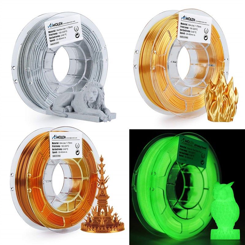 🖨️ AMOLEN 3D Printer Filament Bundle: Cutting-Edge…