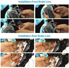 img 1 attached to Deapher Black Brake Cable Set: Front and Rear Mountain Bike Brake Wire for Road and Common Bikes