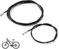 deapher black brake cable set: front and rear mountain bike brake wire for road and common bikes logo