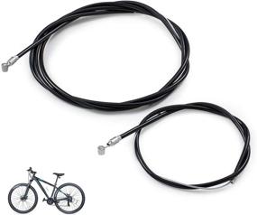 img 4 attached to Deapher Black Brake Cable Set: Front and Rear Mountain Bike Brake Wire for Road and Common Bikes