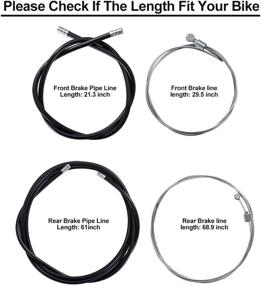 img 3 attached to Deapher Black Brake Cable Set: Front and Rear Mountain Bike Brake Wire for Road and Common Bikes