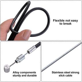 img 2 attached to Deapher Black Brake Cable Set: Front and Rear Mountain Bike Brake Wire for Road and Common Bikes