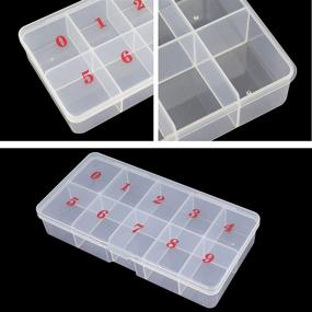 img 1 attached to 💅 Maximize Your Nail Art Organization with 4 Pack Plastic Storage Boxes: Perfect for Empty False Nail Storage, Art Tips & More!