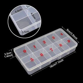 img 3 attached to 💅 Maximize Your Nail Art Organization with 4 Pack Plastic Storage Boxes: Perfect for Empty False Nail Storage, Art Tips & More!