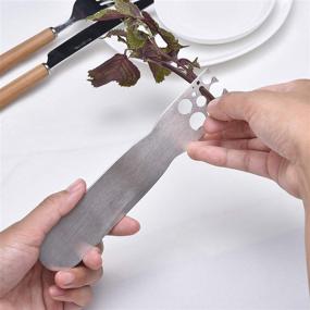 img 2 attached to 🌿 Stainless Steel Herb Stripper - Efficient Zip Tool for Kale, Chard, Collard Greens, Thyme, and Rosemary