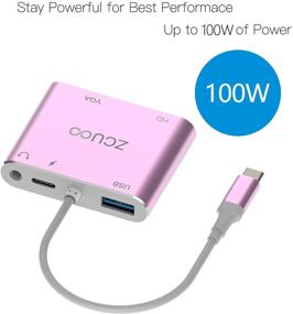 img 3 attached to Адаптер USB C Hub ZCUOO: HDMI VGA мультипорт для ноутбуков с USB 3.0 и Nintendo (USB PD100W Audio)