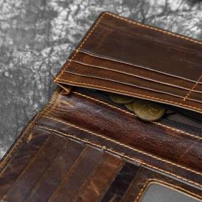 img 2 attached to Premium Genuine Leather Men's Wallet 👜 Holder with Pocket - Essential Men's Accessories