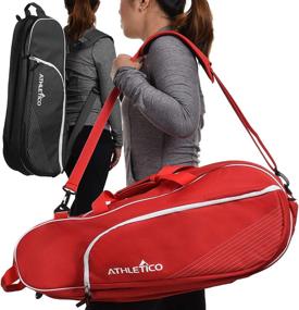 img 2 attached to Athletico 6 Racquet Tennis Bag: Lightweight and Padded for Ultimate Racket Protection - Perfect for Pros and Beginners, Unisex Design Fits Anyone!