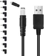 🔌 xinyuwin 5-футовый usb кабель питания 5v к постоянному току с разъемом бочки 5.5x2.1 мм и 10 разъемами - идеально подходит для разделителя hub, светодиодных ламп, роутера, мини-вентилятора, динамика и многого другого. логотип