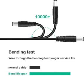 img 1 attached to 🔌 XINYUWIN 5-футовый USB кабель питания 5V к постоянному току с разъемом бочки 5.5x2.1 мм и 10 разъемами - идеально подходит для разделителя HUB, светодиодных ламп, роутера, мини-вентилятора, динамика и многого другого.