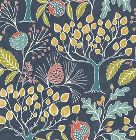 img 4 attached to 🌼 Transform Your Space with NuWallpaper NU3038 Groovy Garden Navy Peel & Stick Wallpaper