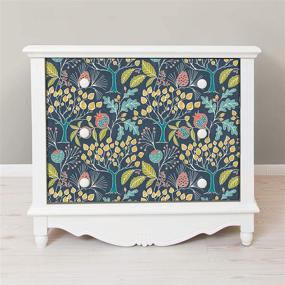 img 1 attached to 🌼 Transform Your Space with NuWallpaper NU3038 Groovy Garden Navy Peel & Stick Wallpaper