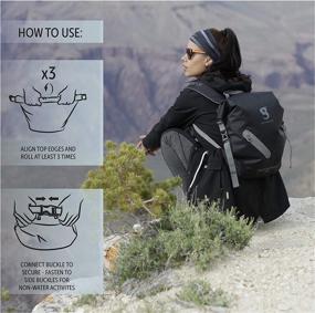 img 2 attached to 🎒 Geckobrands Waterproof Lightweight Backpack: Hunter Green/White - Stay Dry and Stylish on Every Adventure!