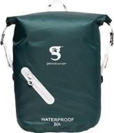 🎒 geckobrands waterproof lightweight backpack: hunter green/white - stay dry and stylish on every adventure! логотип